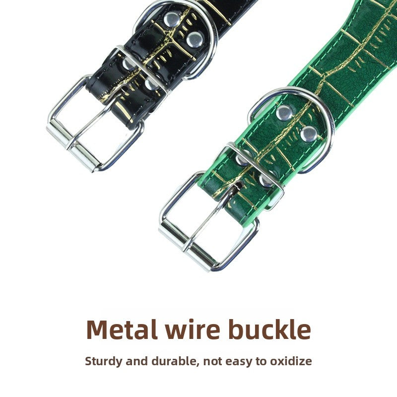 Crocodile PU Leather Pet Collar Suitable For All Seasons