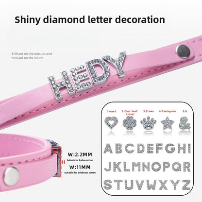 Halloween PU Leather Pet Collar For All Seasons Featuring Durable Letter Pattern Design