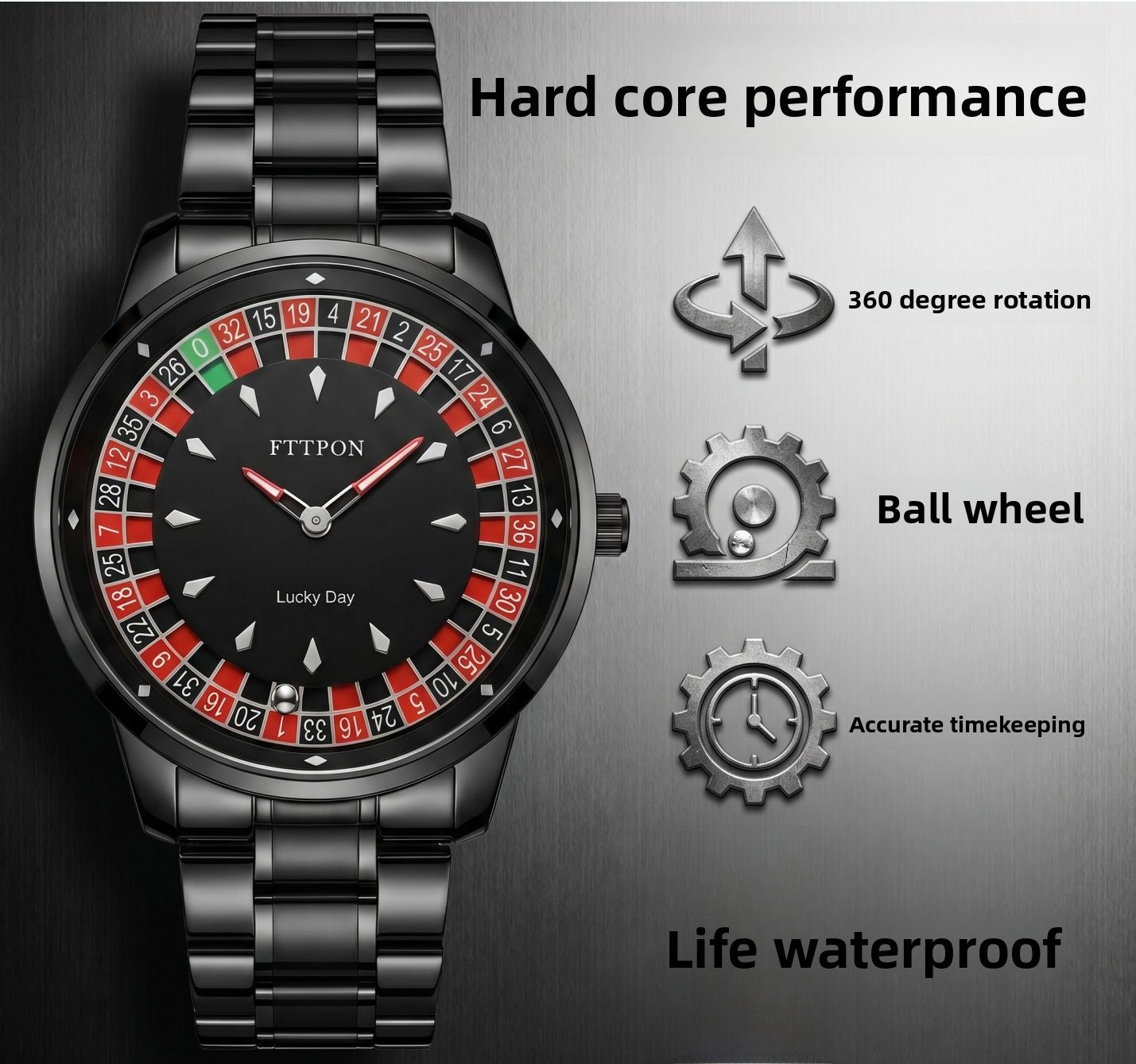 Men's Quartz Watch With Genuine Leather Strap And Pin Buckle Featuring Round Dial And Tempered Glass Mirror