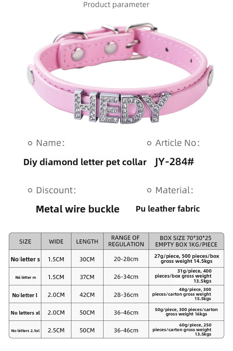 Halloween PU Leather Pet Collar For All Seasons Featuring Durable Letter Pattern Design