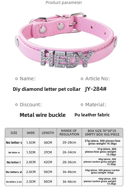 Halloween PU Leather Pet Collar For All Seasons Featuring Durable Letter Pattern Design