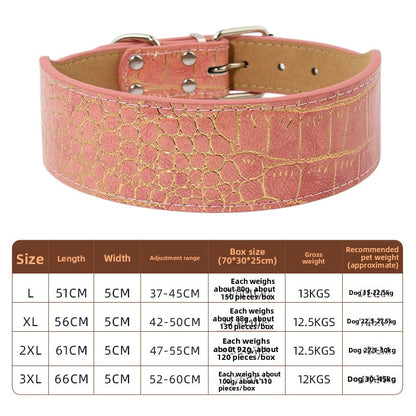 Crocodile PU Leather Pet Collar Suitable For All Seasons