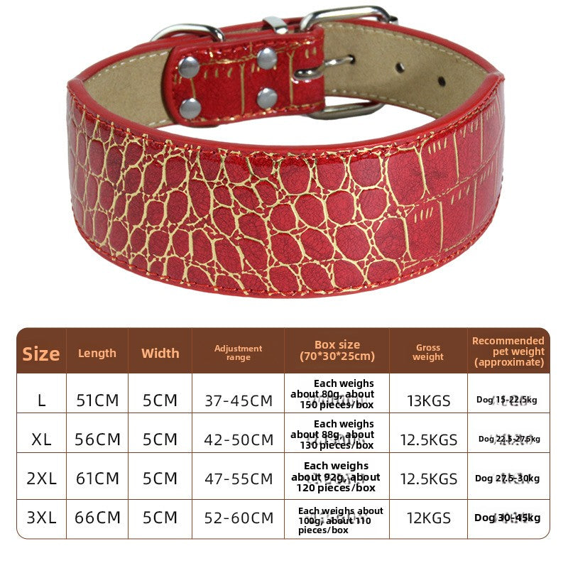 Crocodile PU Leather Pet Collar Suitable For All Seasons