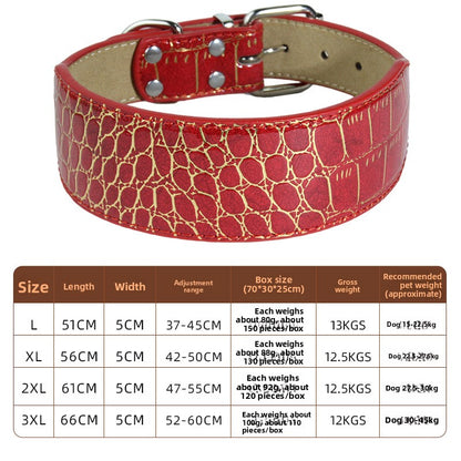 Crocodile PU Leather Pet Collar Suitable For All Seasons