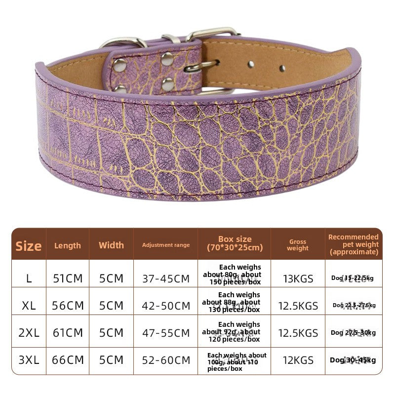 Crocodile PU Leather Pet Collar Suitable For All Seasons