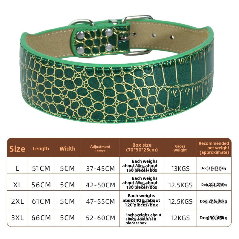 Crocodile PU Leather Pet Collar Suitable For All Seasons