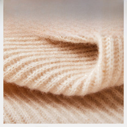 Solid Color Wool Shawl For Women In Beige, Perfect For Autumn And Winter