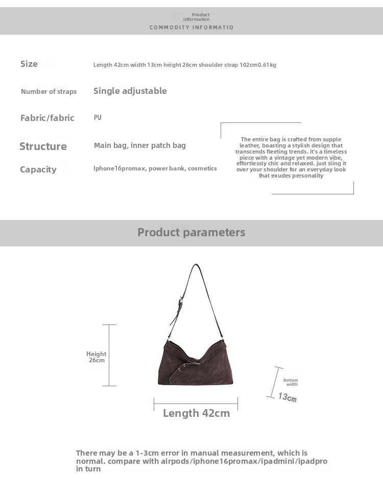Square Genuine Leather Underarm Bag For Women With Sewing Thread Detail, Single Shoulder Strap, Perfect For Winter