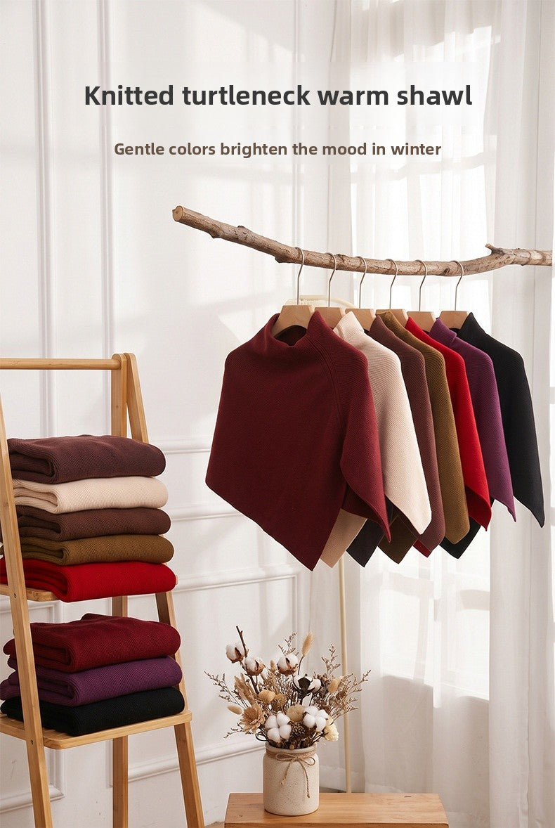 Solid Color Wool Shawl For Women In Beige, Perfect For Autumn And Winter