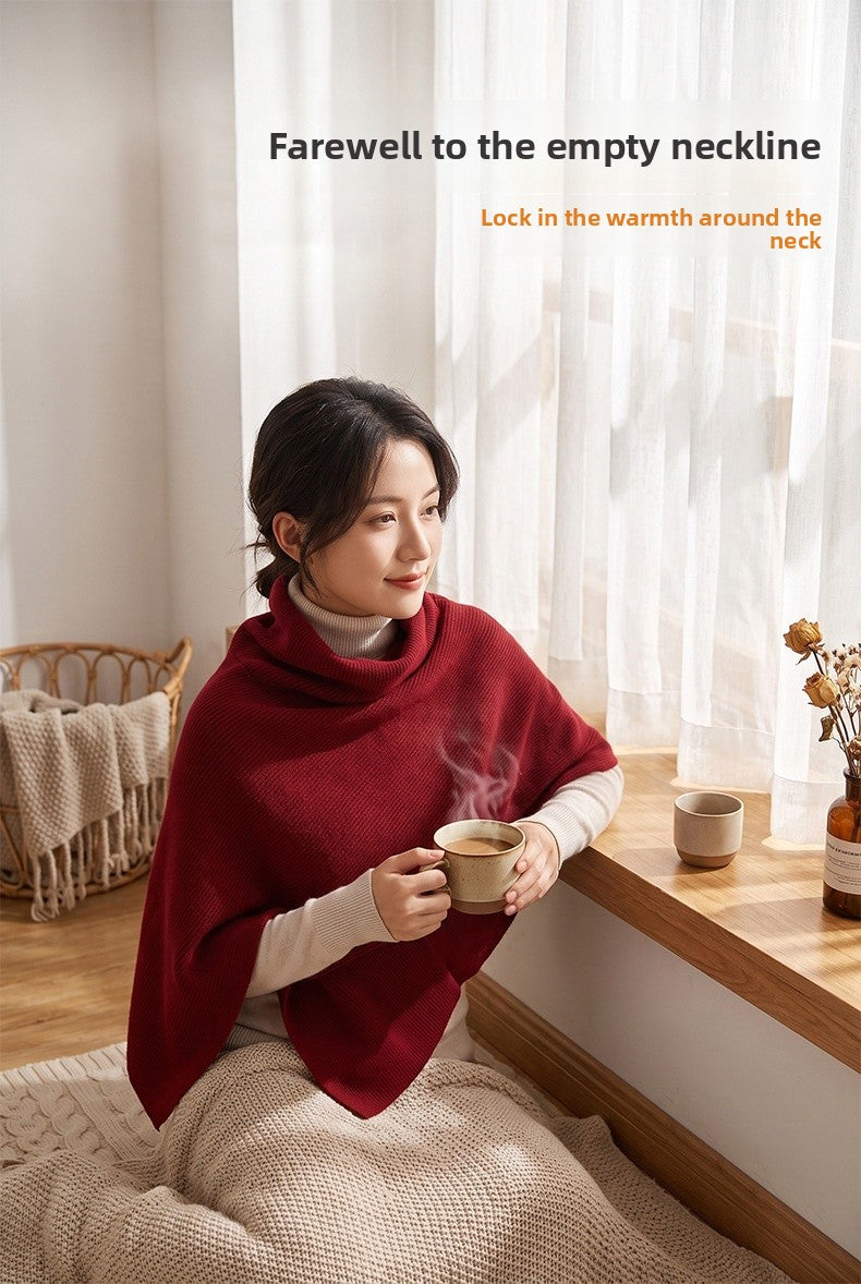 Solid Color Wool Shawl For Women In Beige, Perfect For Autumn And Winter