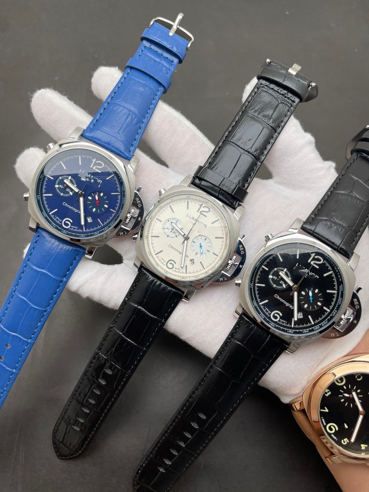 Men's Quartz Watch With Round Dial, Tempered Glass Mirror, Pointer Display, Imitation Leather Strap, And Pin Buckle