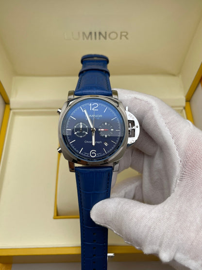 Men's Quartz Watch With Round Dial, Tempered Glass Mirror, Pointer Display, Imitation Leather Strap, And Pin Buckle