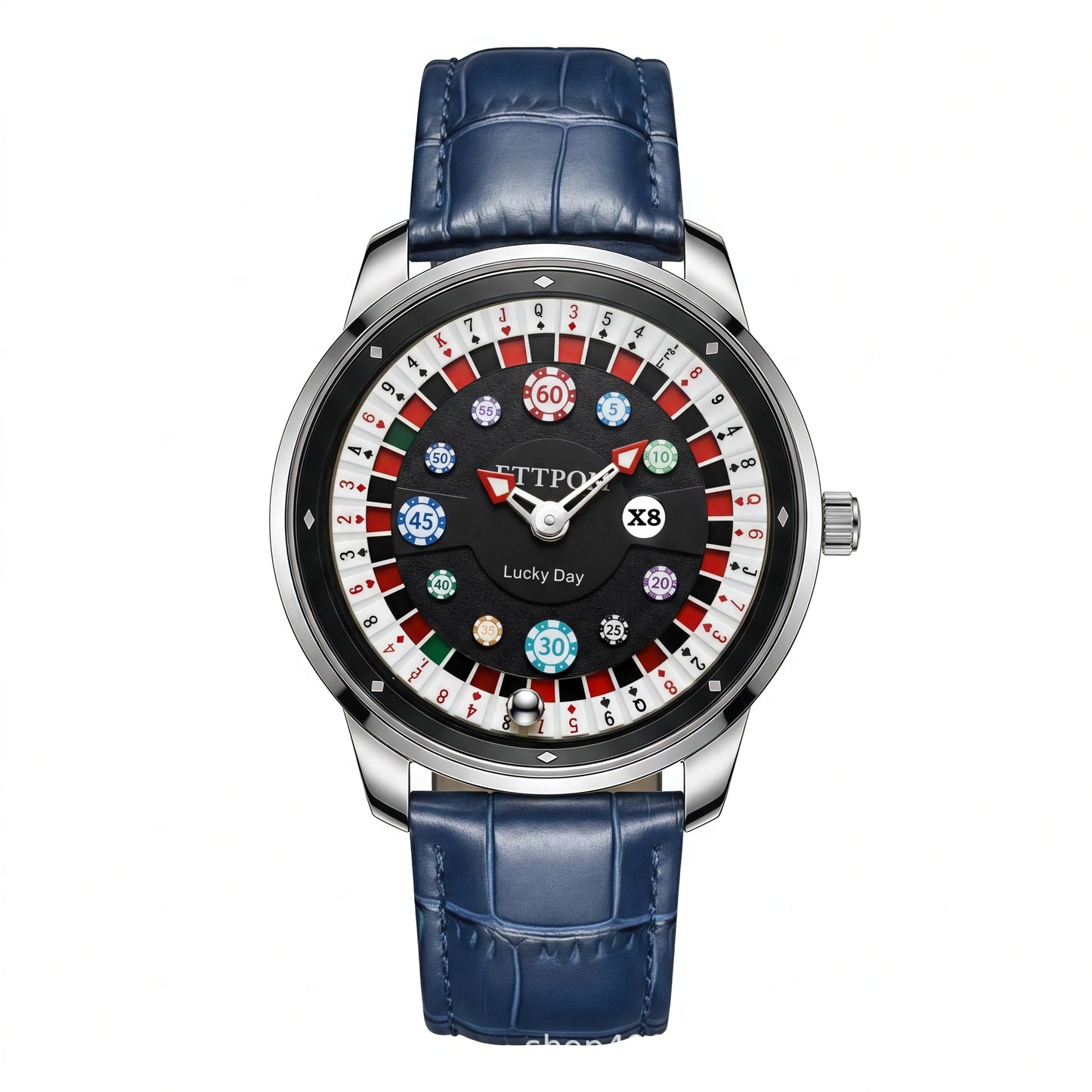 Men's Quartz Watch With Genuine Leather Strap And Pin Buckle Featuring Round Dial And Tempered Glass Mirror