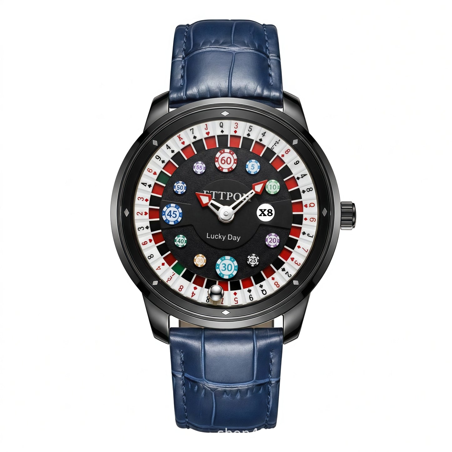 Men's Quartz Watch With Genuine Leather Strap And Pin Buckle Featuring Round Dial And Tempered Glass Mirror