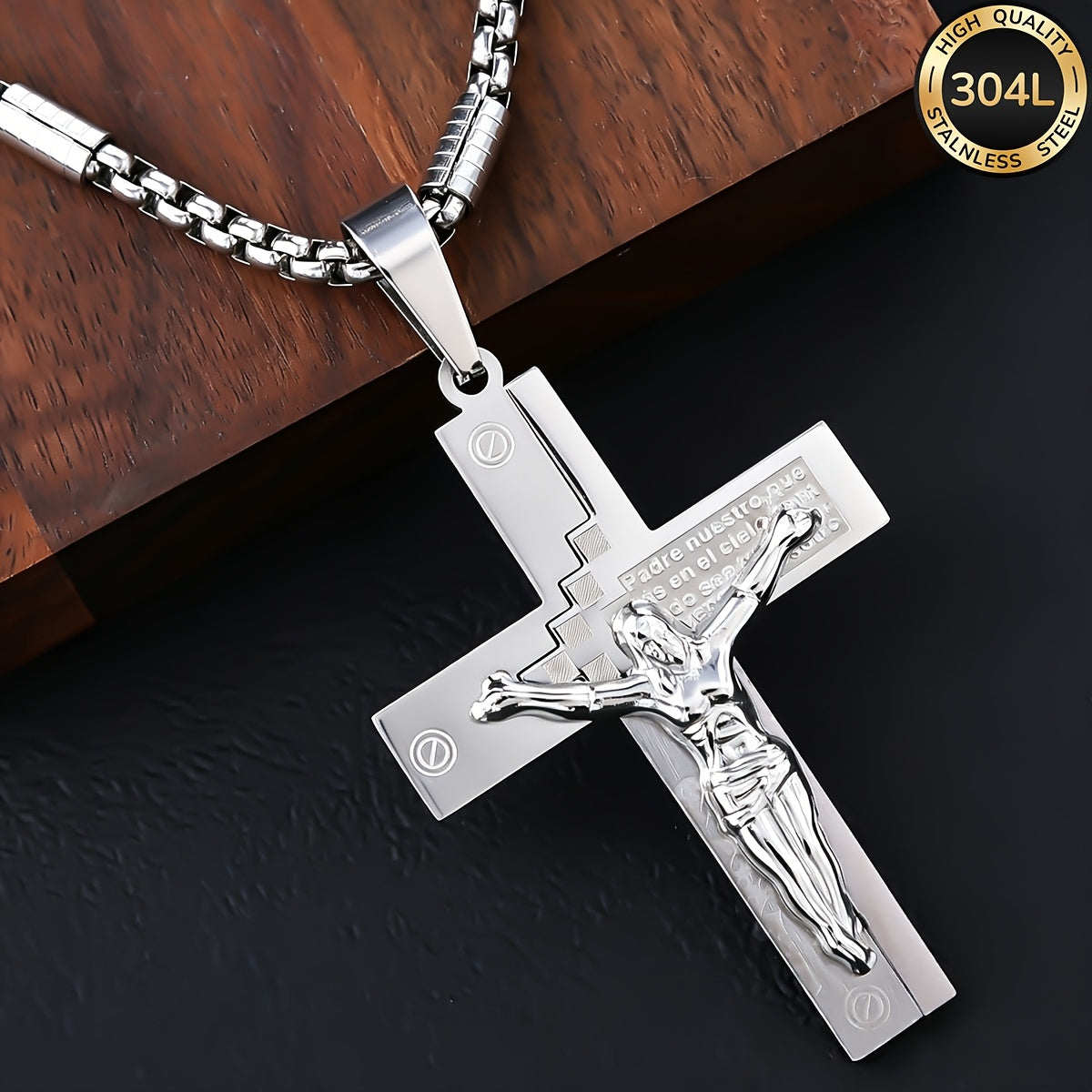 Handmade 304 Stainless Steel Slider Chain Necklace, Unisex Design For Everyday Wear