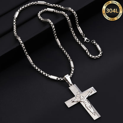 Handmade 304 Stainless Steel Slider Chain Necklace, Unisex Design For Everyday Wear
