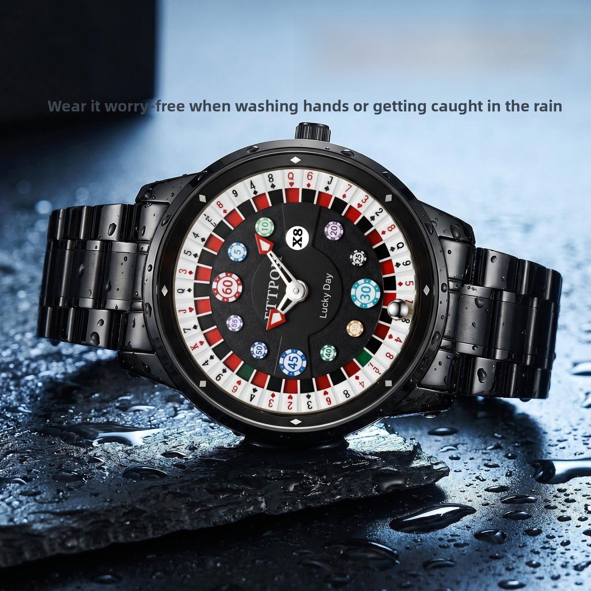 Men's Quartz Watch With Genuine Leather Strap And Pin Buckle Featuring Round Dial And Tempered Glass Mirror