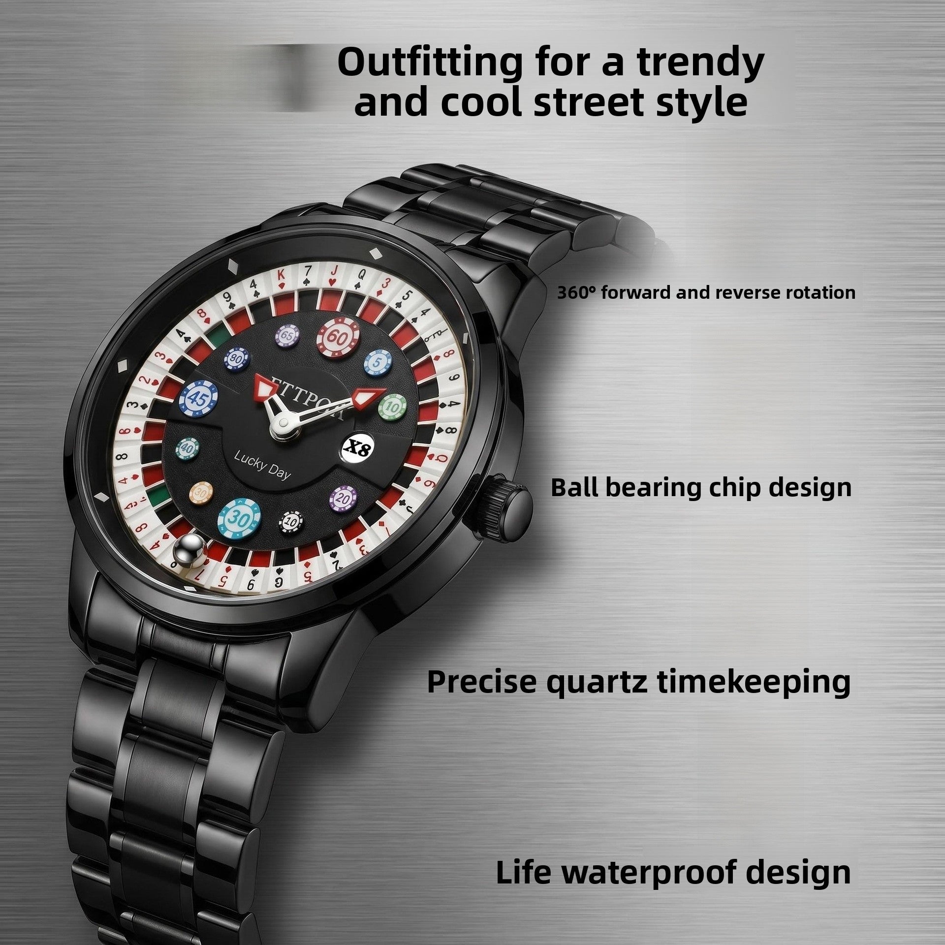 Men's Quartz Watch With Genuine Leather Strap And Pin Buckle Featuring Round Dial And Tempered Glass Mirror