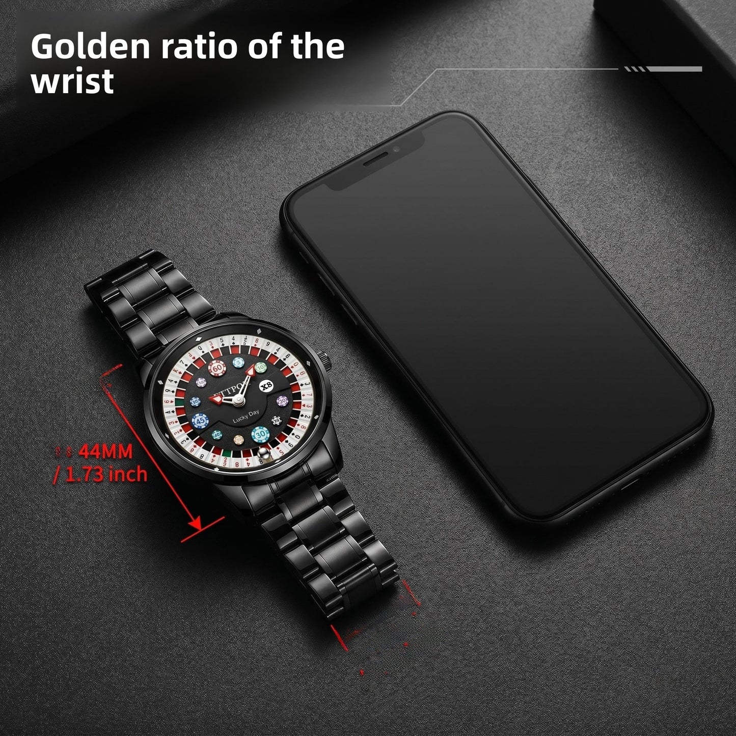 Men's Quartz Watch With Genuine Leather Strap And Pin Buckle Featuring Round Dial And Tempered Glass Mirror