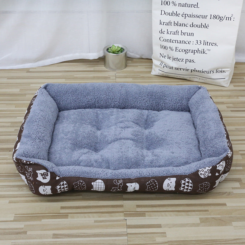 All Seasons Pet Bed With Soft PP Cotton Filling For Comfortable Rest