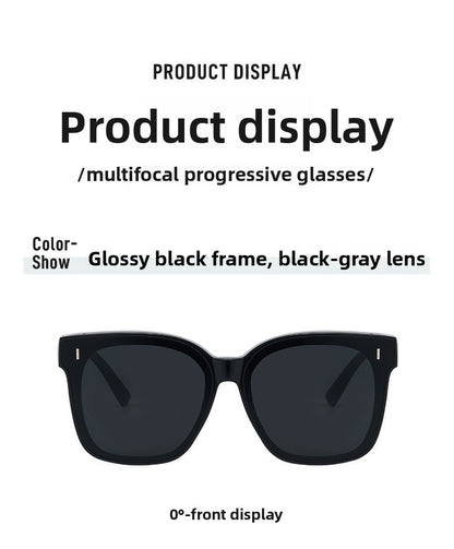 Unisex Square Full Frame Sunglasses With PC Lens Material In Dyed Black For Spring And Summer