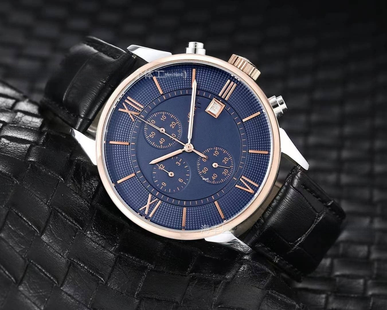 Men's Quartz Watch With Round Dial, Imitation Leather Strap, Pin Buckle, Ordinary Glass Mirror, And Pointer Display