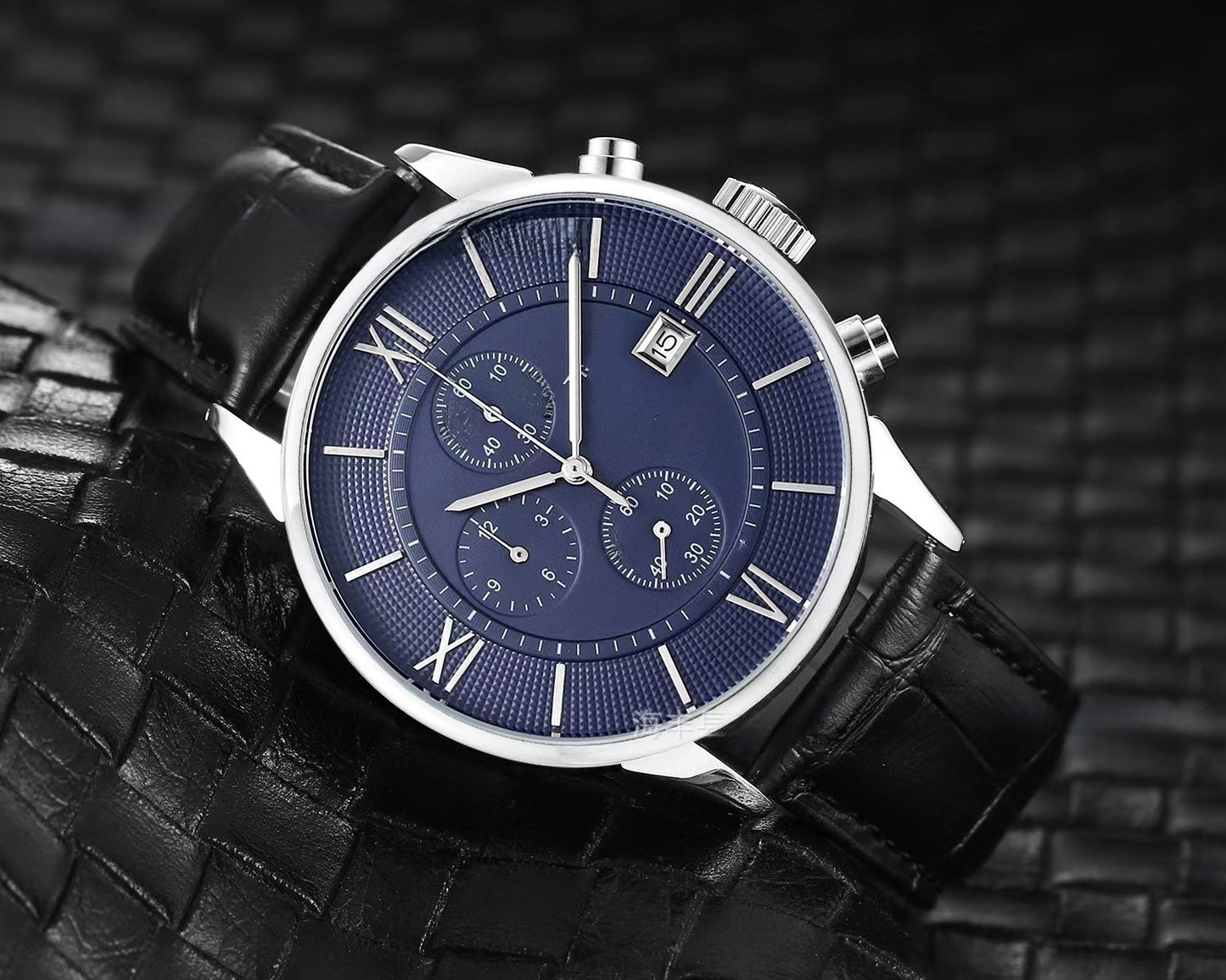 Men's Quartz Watch With Round Dial, Imitation Leather Strap, Pin Buckle, Ordinary Glass Mirror, And Pointer Display