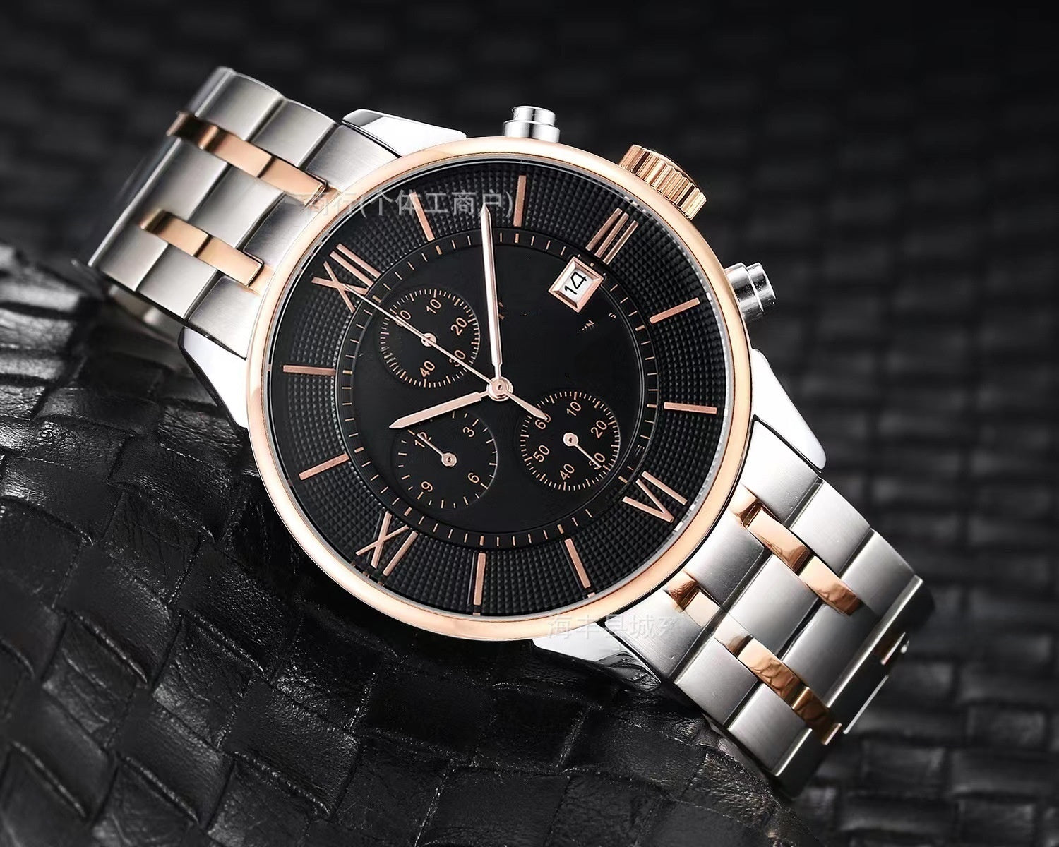 Men's Quartz Watch With Round Dial, Imitation Leather Strap, Pin Buckle, Ordinary Glass Mirror, And Pointer Display