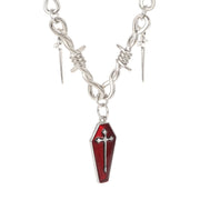 Casket Cross Necklace (Alloy)