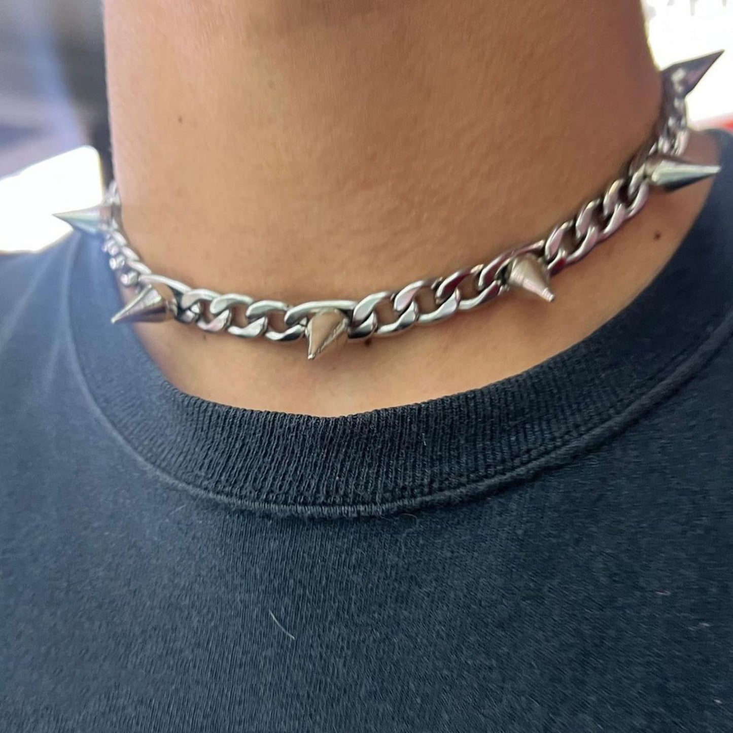 Cross Necklace With Titanium Steel Pendant In Hip-Hop Style Featuring Electroplated 304 Stainless Steel Cable Chain For Unisex
