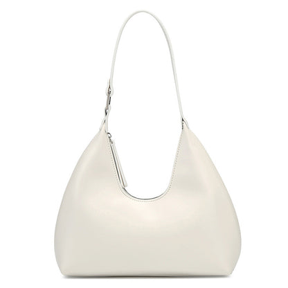 Women’s Dumpling Shape Underarm Bag In PU Leather With Sewing Thread Detail, Top Handle And Large Capacity
