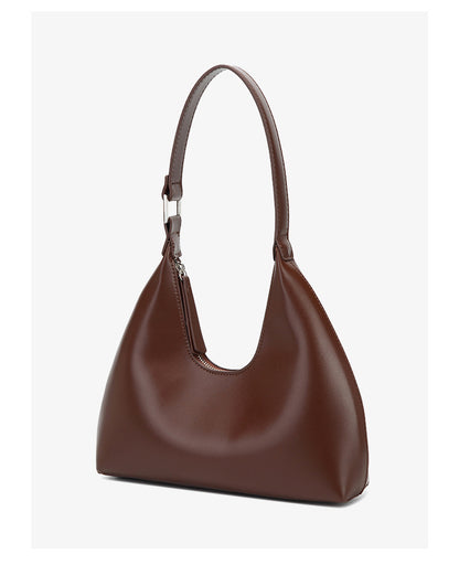 Women’s Dumpling Shape Underarm Bag In PU Leather With Sewing Thread Detail, Top Handle And Large Capacity