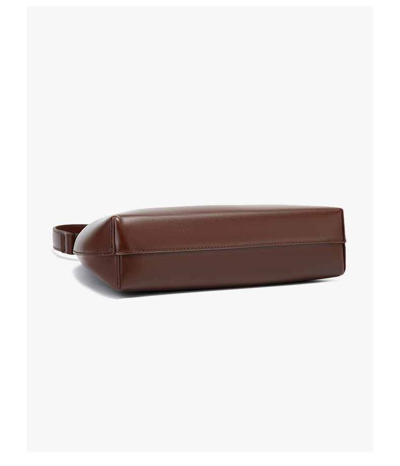 Women’s Dumpling Shape Underarm Bag In PU Leather With Sewing Thread Detail, Top Handle And Large Capacity
