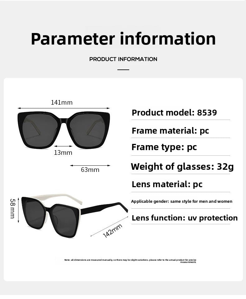 Unisex Square Full Frame Sunglasses With PC Lens Material In Dyed Black, Perfect For Spring