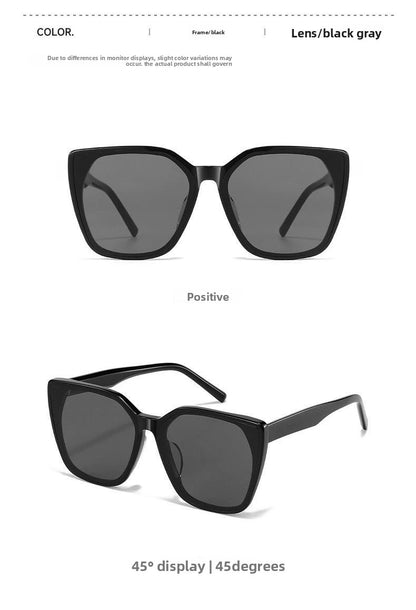Unisex Square Full Frame Sunglasses With PC Lens Material In Dyed Black, Perfect For Spring