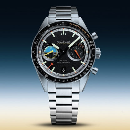 Men's Quartz Watch With Stainless Steel Strap And Horseshoe Buckle, Round Dial Featuring Ordinary Glass Mirror And Pointer Display