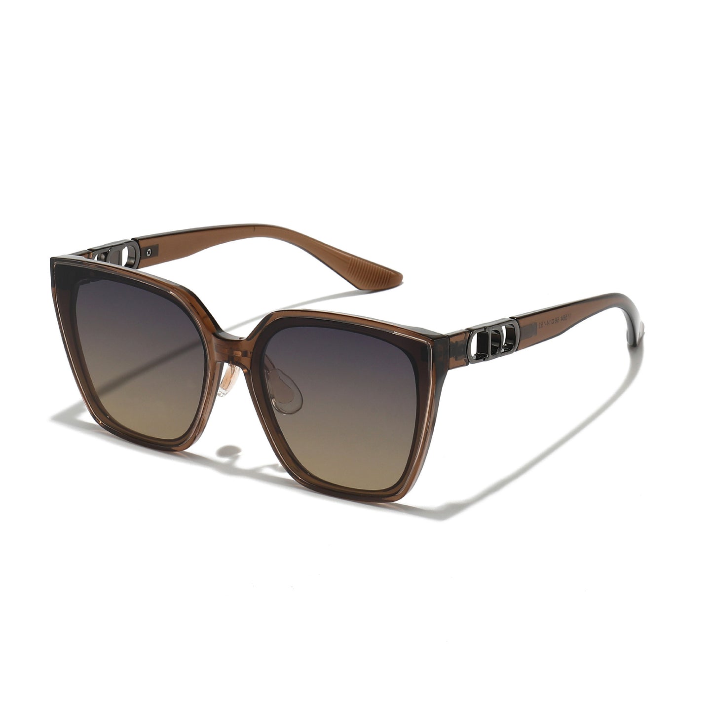 Unisex Square Full Frame Sunglasses With PC Lens Material In Dyed Black For Spring And Summer