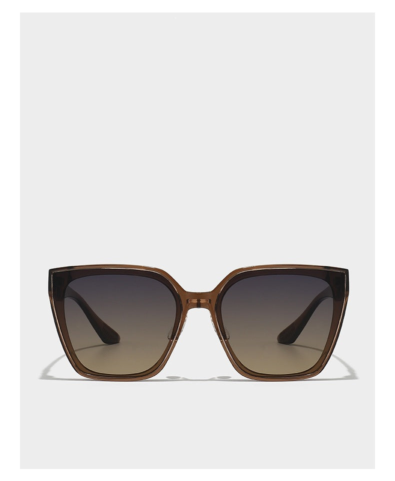 Unisex Square Full Frame Sunglasses With PC Lens Material In Dyed Black For Spring And Summer