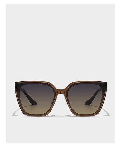 Unisex Square Full Frame Sunglasses With PC Lens Material In Dyed Black For Spring And Summer