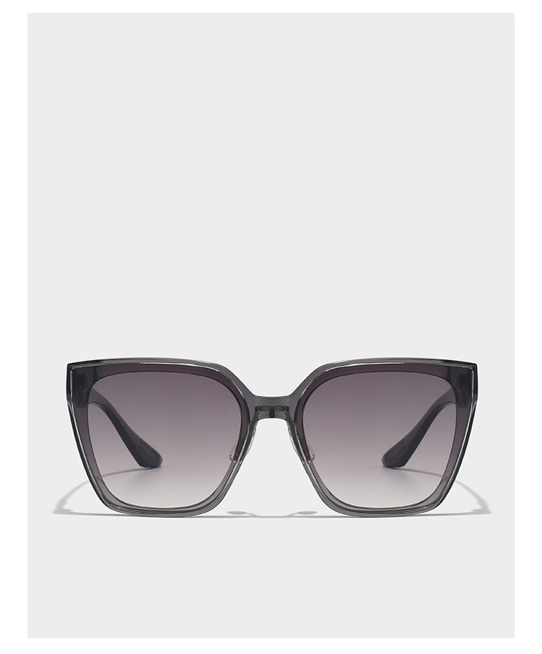Unisex Square Full Frame Sunglasses With PC Lens Material In Dyed Black For Spring And Summer