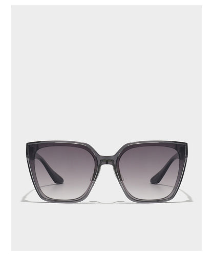 Unisex Square Full Frame Sunglasses With PC Lens Material In Dyed Black For Spring And Summer