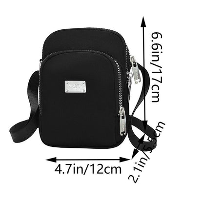 Women’s Splicing Square Phone Wallet In Oxford Cloth With Sewing Thread Detail, Perfect For Summer