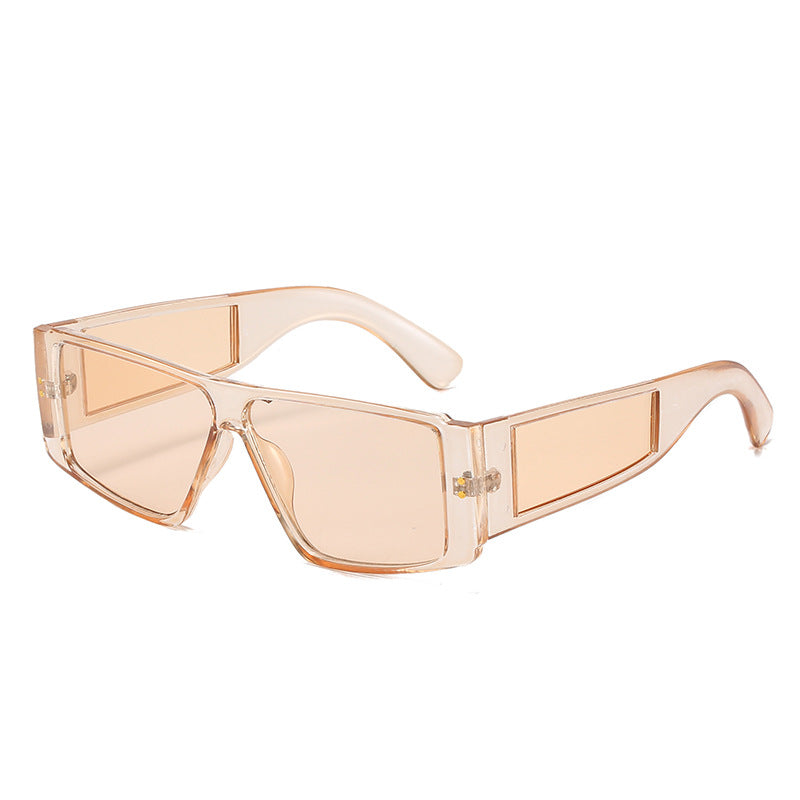 Unisex Square Full Frame Sunglasses With PC Lens Material In Dyed Black, Perfect For Summer