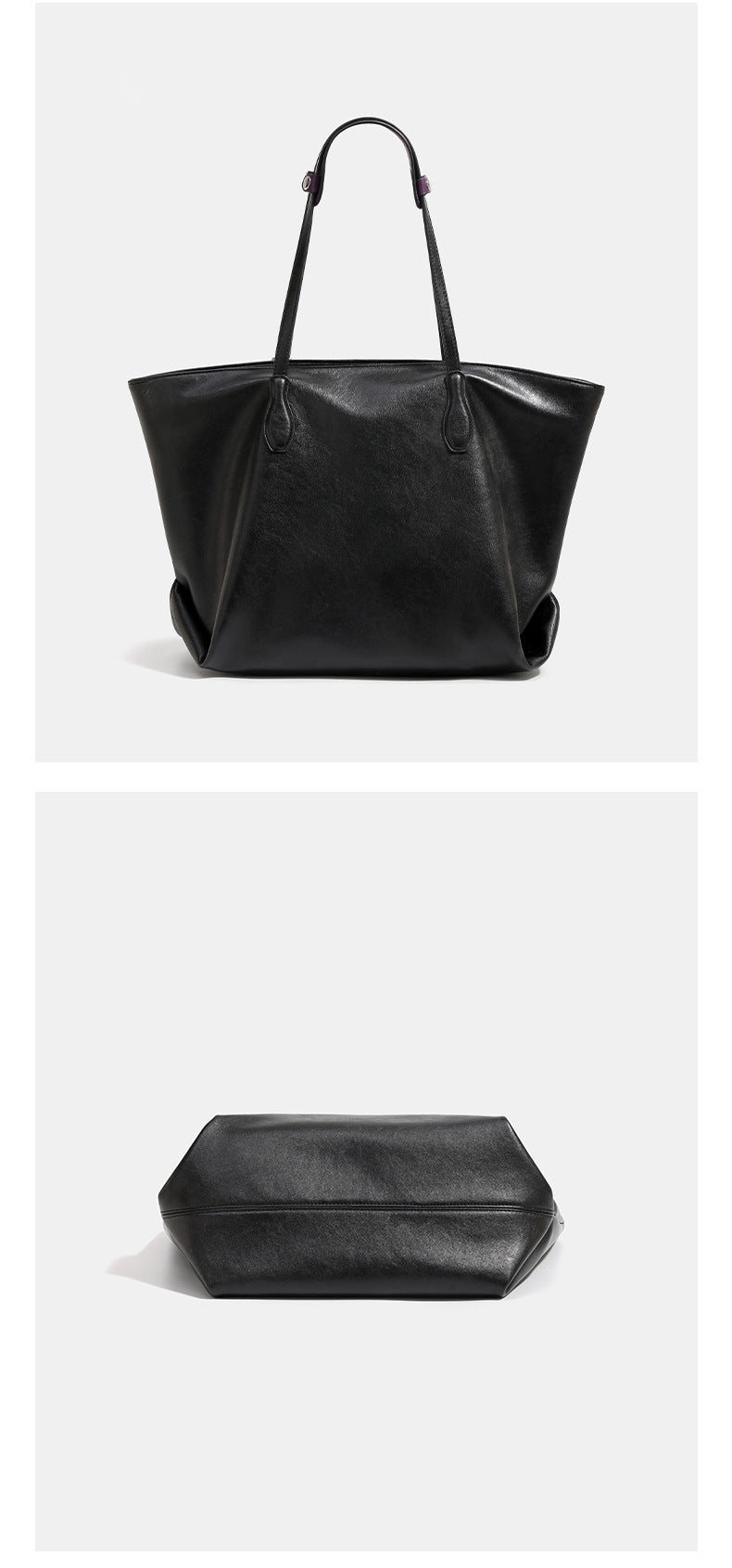 Women’s Square PU Leather Tote Bag With Sewing Thread Detail, Single Shoulder Strap, Large Capacity