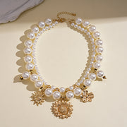 Necklace-Gold-White