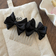 Black Double Bow Hair Comb