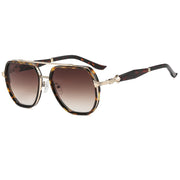 C4 Leopard Print Frame with Gradient Tea Leaves