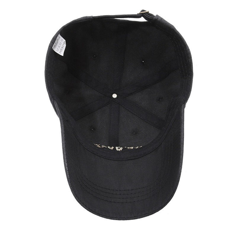 Unisex Retro Baseball Cap With Curved Brim, Breathable Cotton Material Featuring Embroidery Design