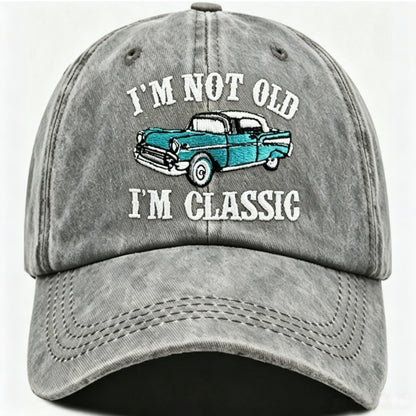 Retro Baseball Cap With Curved Brim Featuring Embroidery And UV Protection In Cotton Material