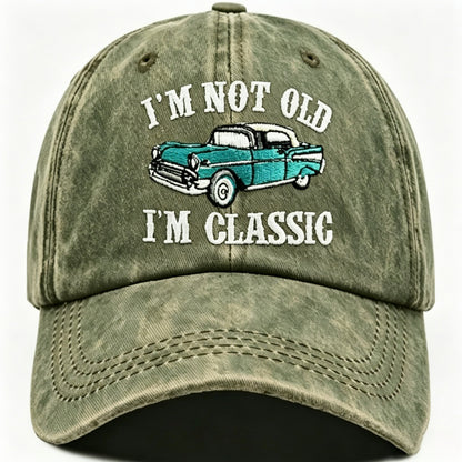 Retro Baseball Cap With Curved Brim Featuring Embroidery And UV Protection In Cotton Material